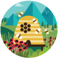 Beehive illustration